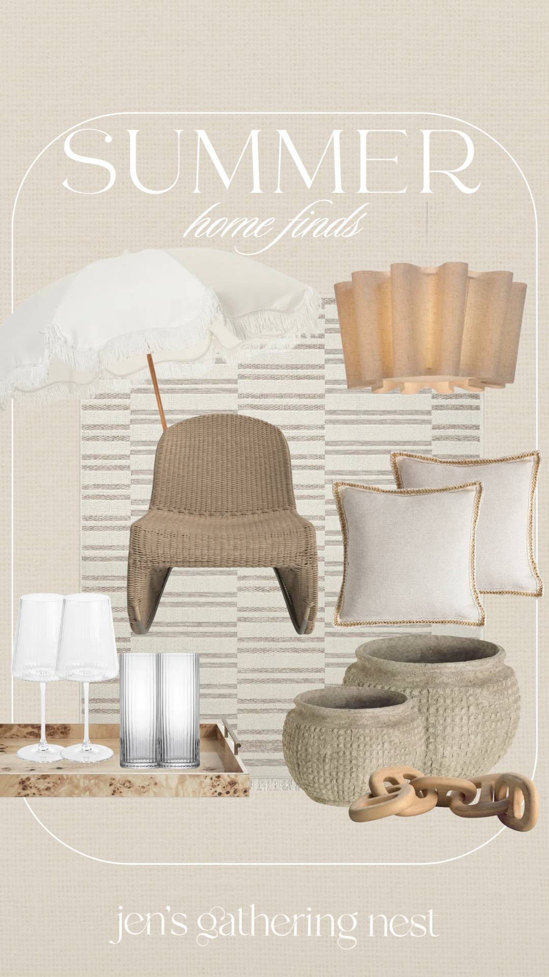 Summer Refresh finds from Joss + Main 🤎 obsessed with those planters and accent chairs!

#accentchairs #rugs #outdoor #hosting #hostingfinds #outdoorfinds #umbrella #glassware #serveware

#LTKSeasonal #LTKFindsUnder100 #LTKHome