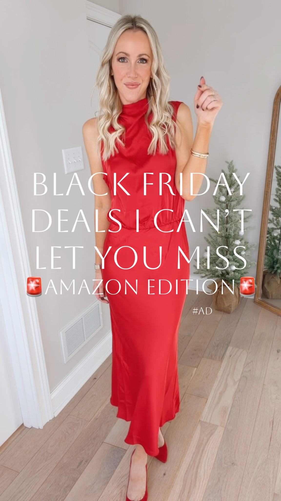 Black Friday deals I can’t let you miss!🚨Amazon edition‼️Holiday outfits and winter outfits I’ve actually worn and love- all on sale!🎉 So festive and fun! I’ve been living in these brown gingham pants and this cable knit sweater! This green sweater and plaid skirt combo is perfect for my Ralph Lauren Christmas girlies! This sheer top is so cute for date night and this plaid skort is a fave of mine- I wore it last weekend! This cozy red long length cardigan is the perfect layer for the holidays! I’ve worn this satin dress to a fall wedding in green, but I love it in red for holiday events and parties! All so perfect for Christmas, NYE, date night, special holiday events, and more! I’ve linked every Amazon product in my LTK Shop, so you can go shop directly from there! Which Amazon outfit on sale is your fave?👇🏻 @amazon #ad #founditonamazon #winterfavorites2025 

SIZING DETAILS:
I’m 5’7”
Sweaters- medium 
Skirts- small
Dress- small
Pants-small
Tops-small

#LTKSaleAlert #LTKCyberWeek #LTKHoliday