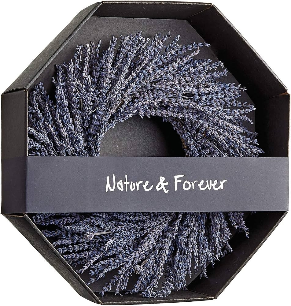 14 Inch Preserved Lavender Natural Wreath, Fragrant Real Lavender Front Door Wreath | Amazon (CA)