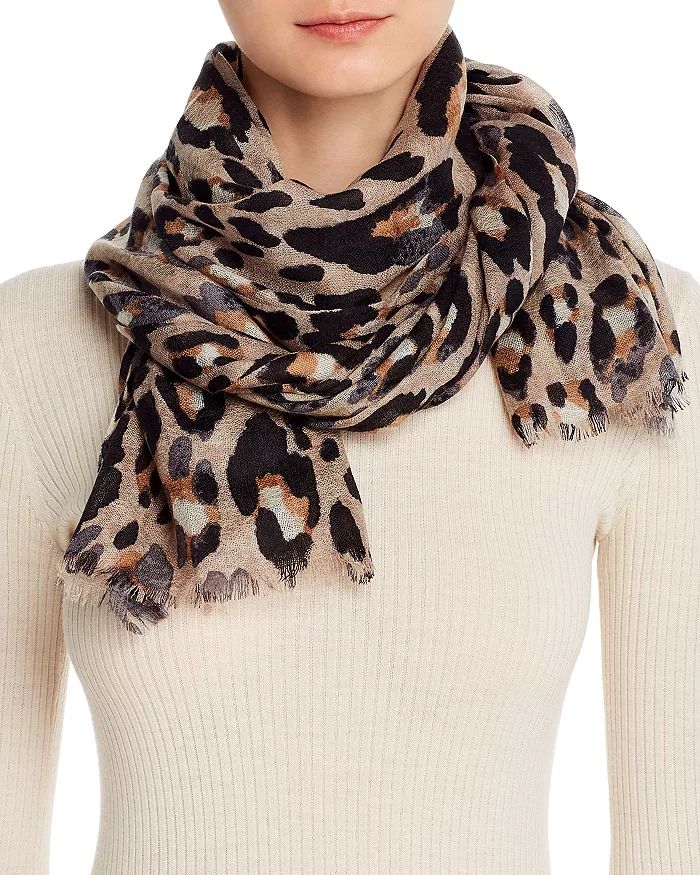 Leopard Print Wool Scarf - 100% Exclusive | Bloomingdale's (US)