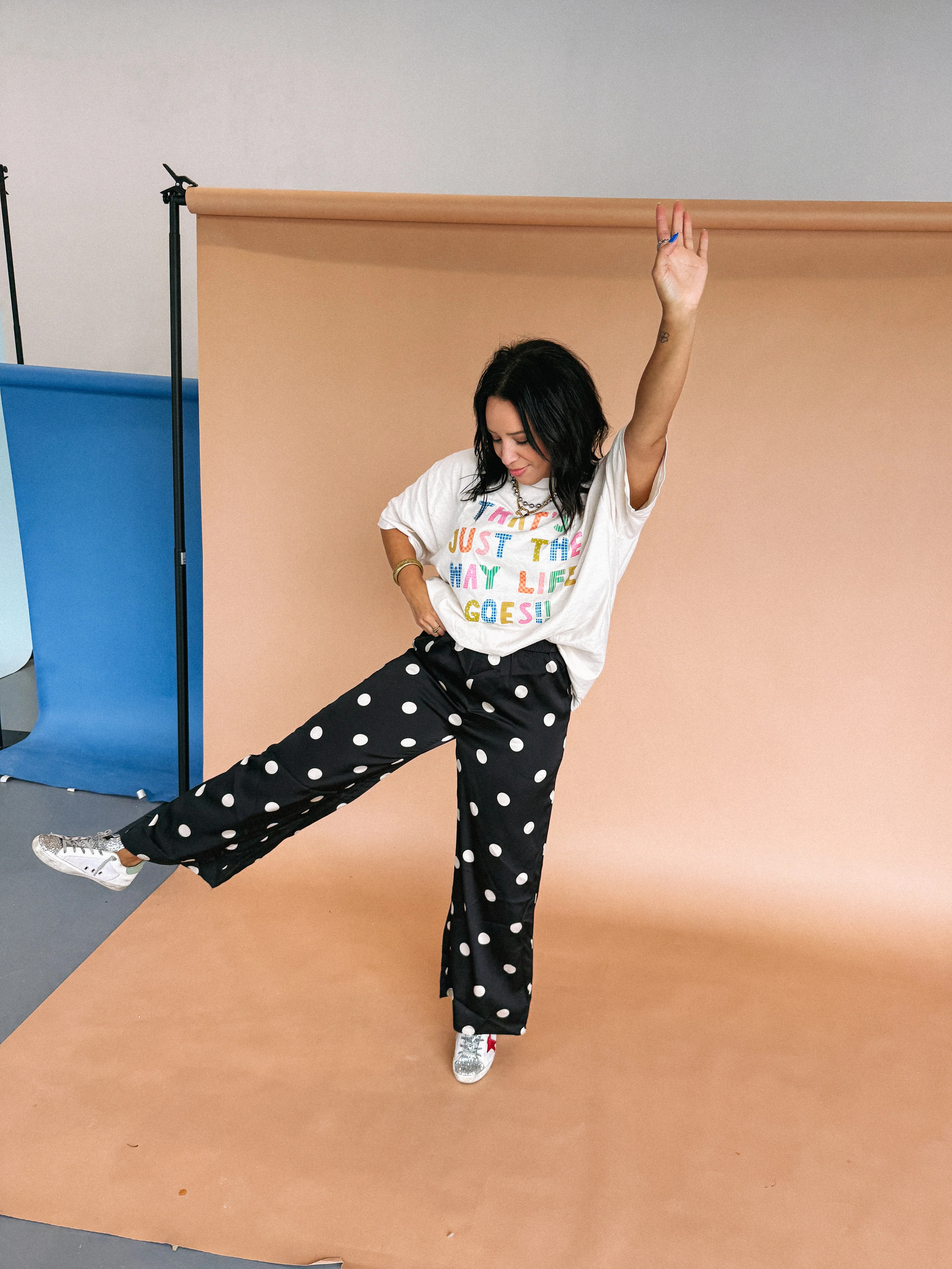 so posh polka dot pants | Etta+East