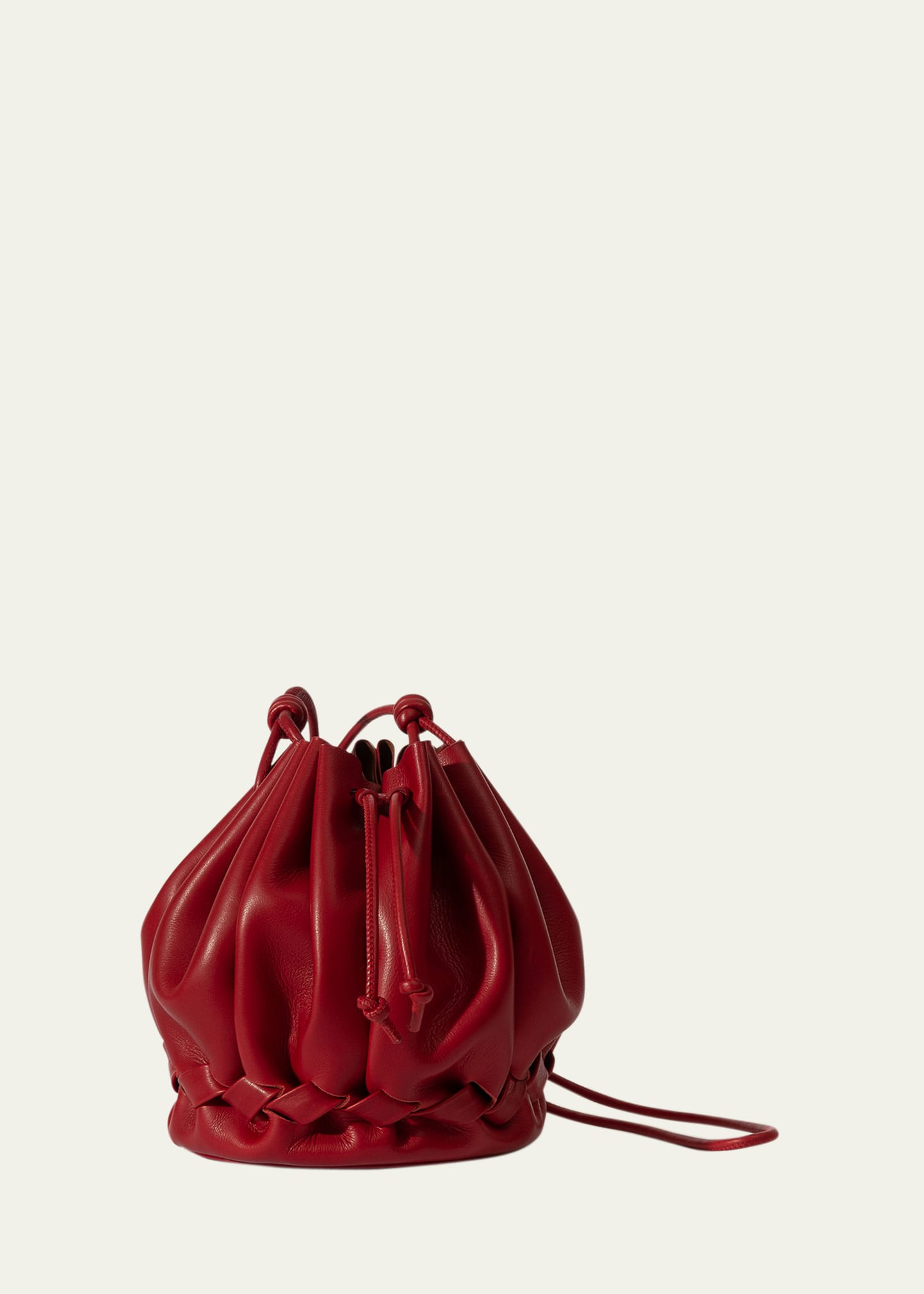 HEREU Molina Pleated Leather Bucket Bag | Bergdorf Goodman