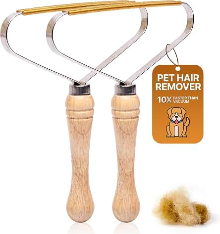2-Pack Pet Hair Removal Tool - Carpet Rake and Squeegee for Pet Hair Remover Tool - Lint Re… | Amazon (US)