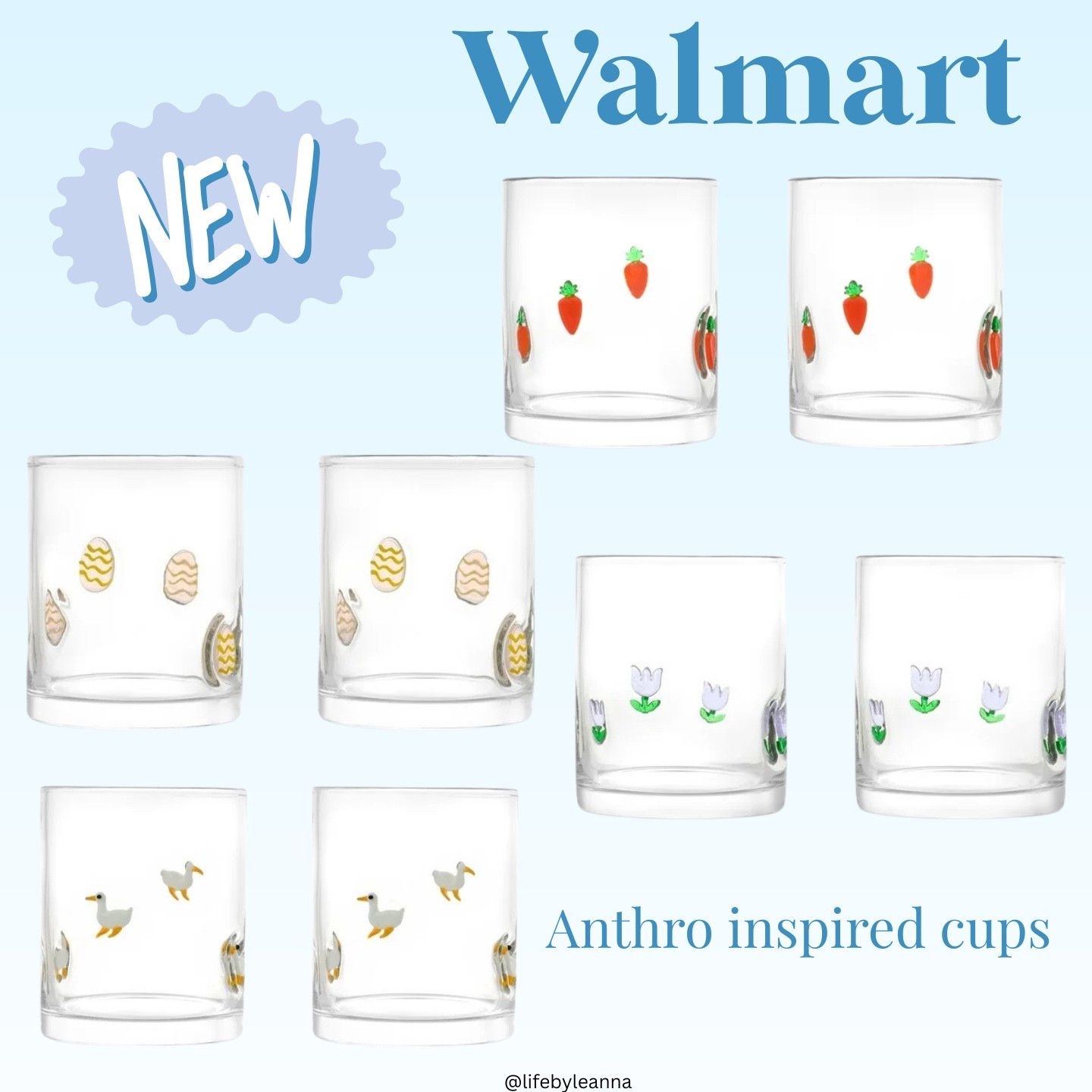 Anthropologie inspired drinking glasses at Walmart! Come in the sweetest designs for Easter! 






Walmart / Easter / Anthropologie/ cups / kitchen / drinking glasses 


#LTKfoodie #LTKHome #LTKSeasonal