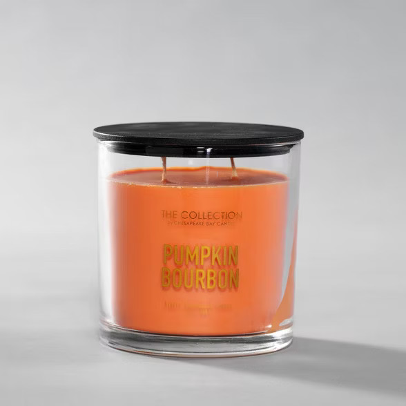 Glass Jar 2-Wick The Collection Bourbon Pumpkin Candle - Chesapeake Bay Candle | Target