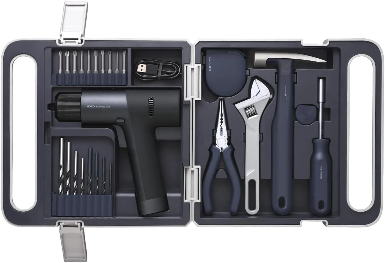 HOTO Cordless Brushless Drill Tool Set, Variable Speed, Hidden Buckle, LED Screen, Intelligent Di... | Walmart (US)