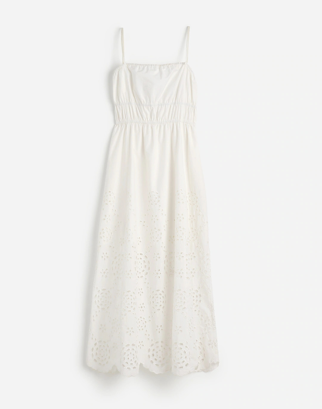 Embroidered Tank Midi Dress in Poplin | Madewell
