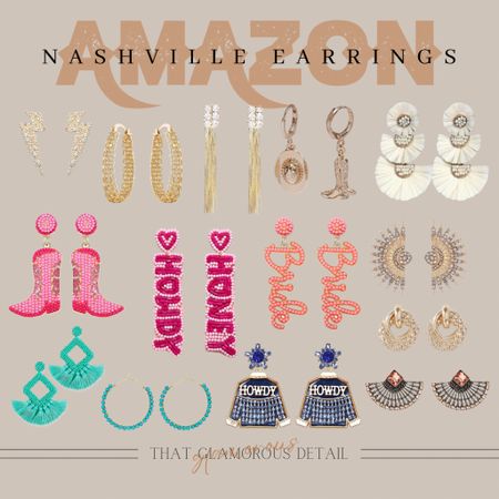 Amazon Finds - Nashville Earrings Edit 

#LTKstyletip #LTKFestival #LTKFind