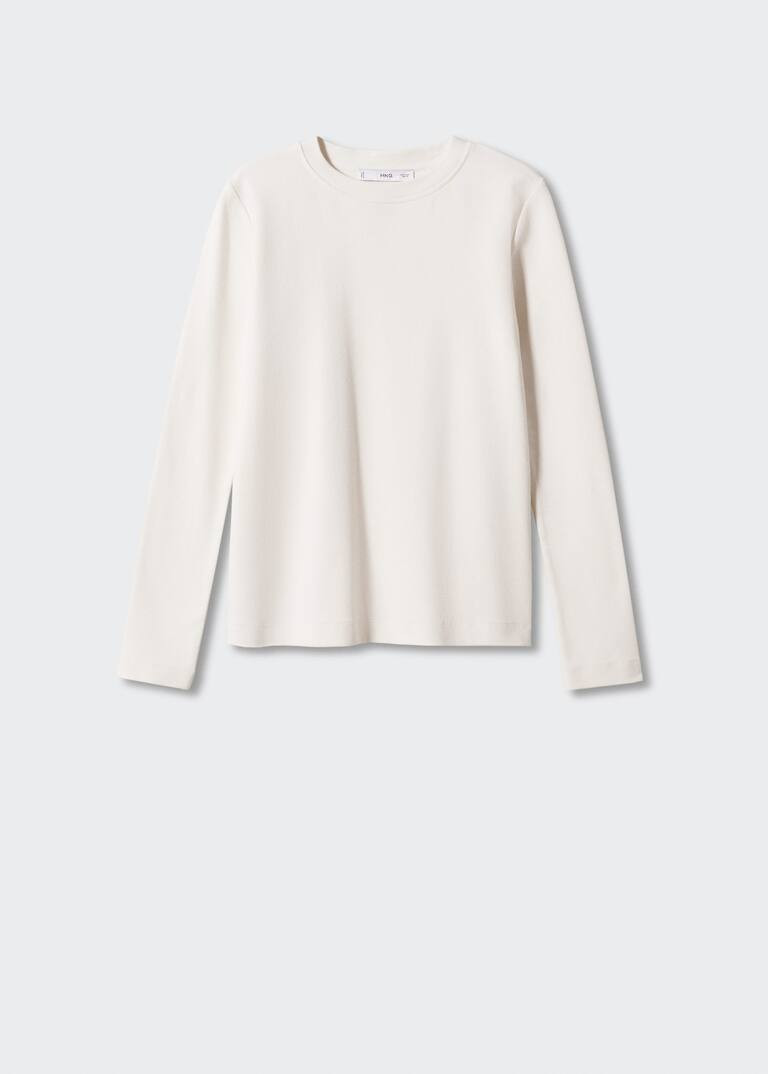 Fine-knit T-shirt | MANGO (US)