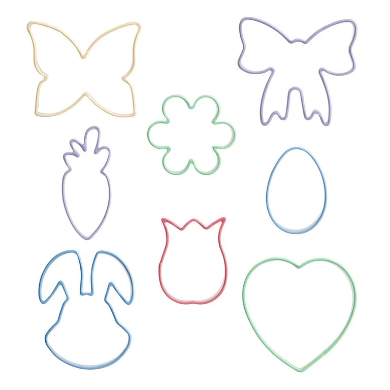 Way to Celebrate 8-Piece Stainless Steel Spring Cookie Cutters Set | Walmart (US)