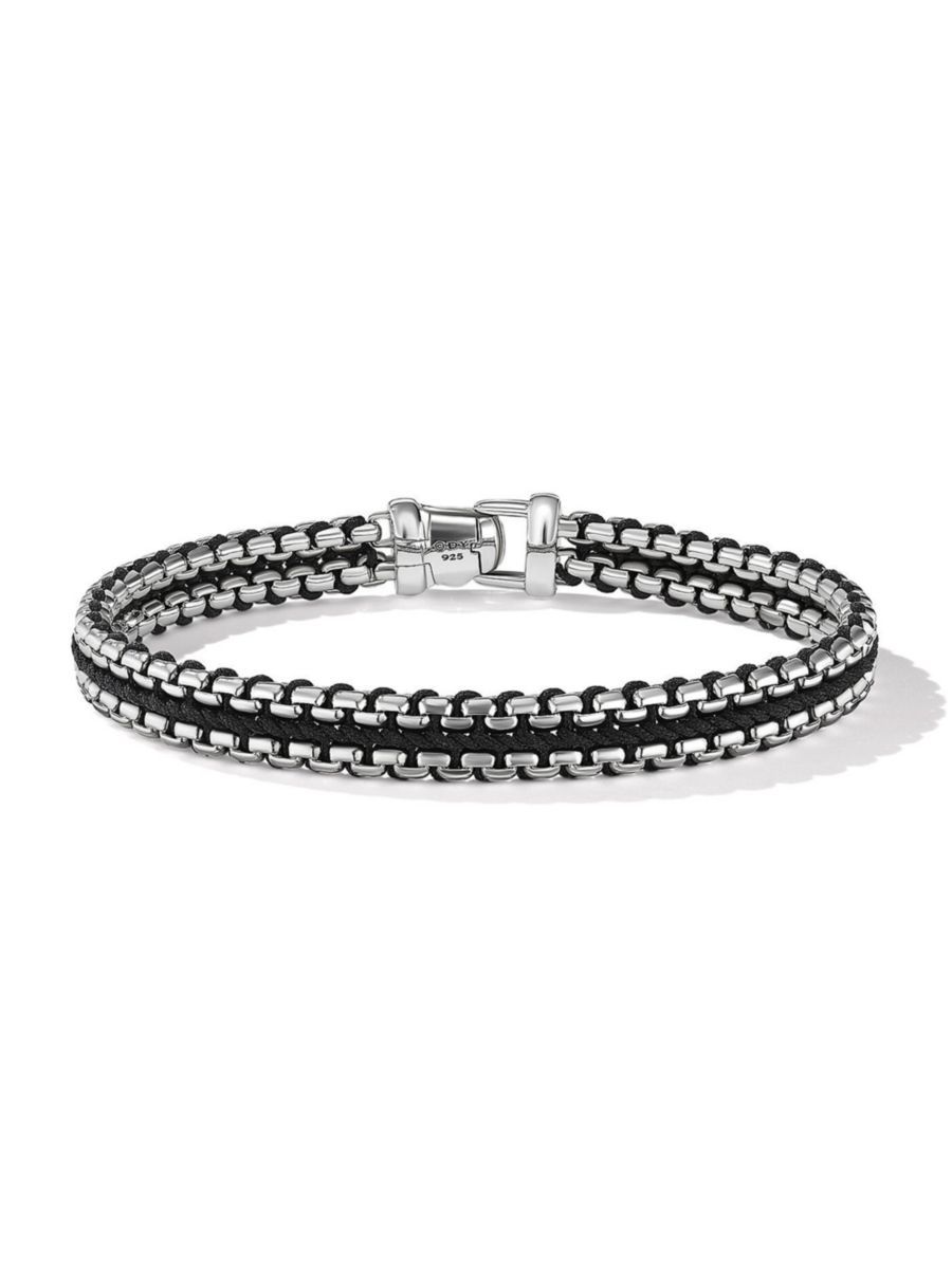 Woven Box Chain Bracelet in Sterling Silver | Saks Fifth Avenue