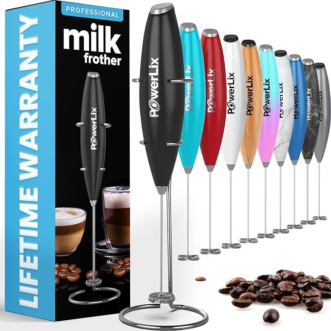 Amazon.com: PowerLix Milk Frother Handheld Battery Operated Electric Whisk Beater Foam Maker For ... | Amazon (US)