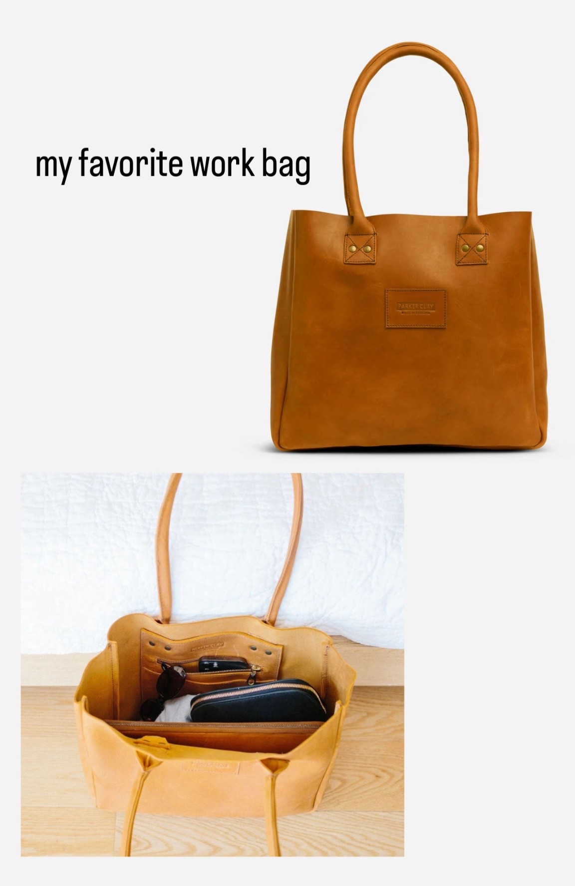 The leather bag I’ve been carrying to the office for over 3 years now! It’s the best size, sturdy handle, and it gets better with age. 

#LTKWorkwear #LTKSeasonal #LTKItBag