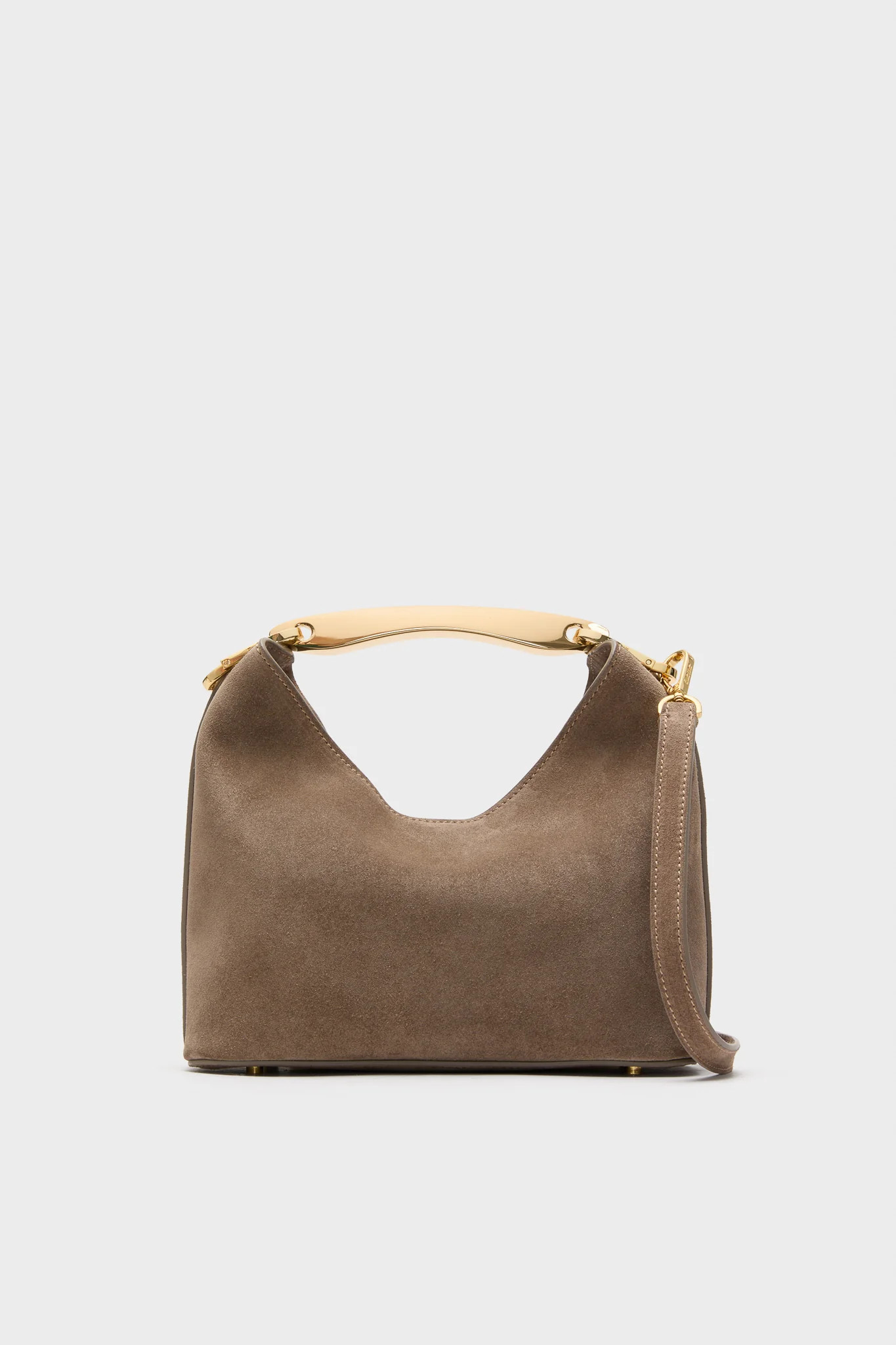 Taupe Suede Small Boomerang Bag | Tuckernuck (US)