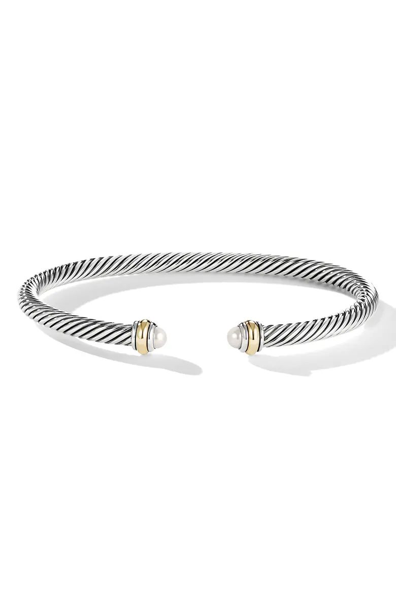 David Yurman 4mm Cable Classic Bracelet with 18K Gold & Semiprecious Stones | Nordstrom | Nordstrom