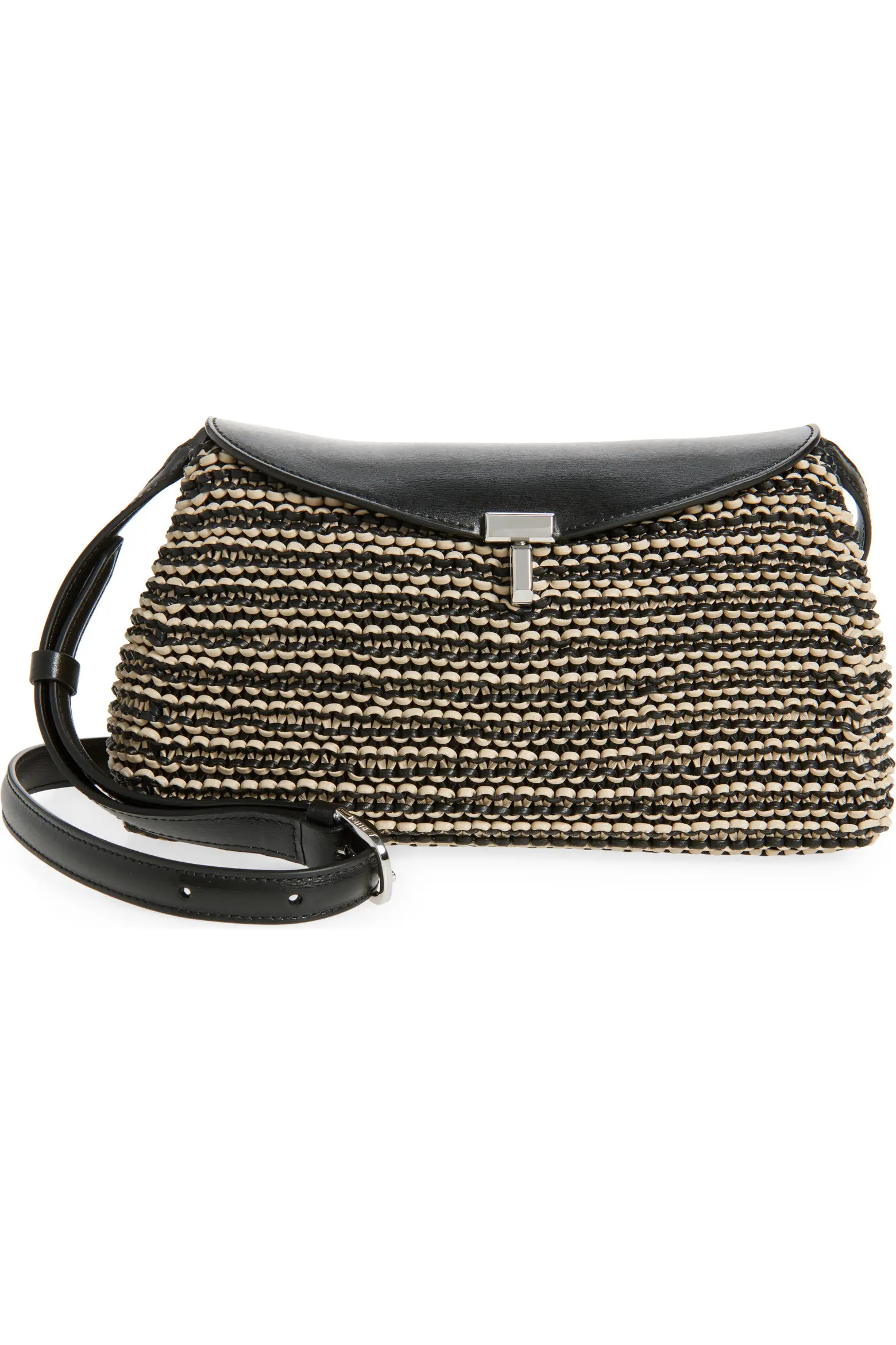 T-Lock Top Handle Woven Leather Clutch (Women) | Nordstrom | Nordstrom
