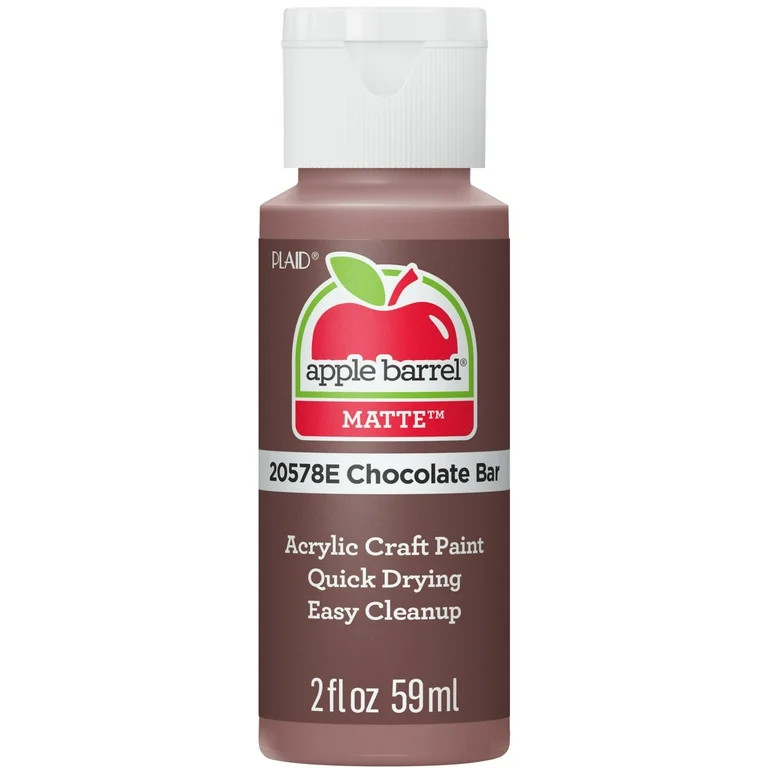 Apple Barrel Acrylic Craft Paint, Matte Finish, Chocolate Bar, 2 fl oz | Walmart (US)