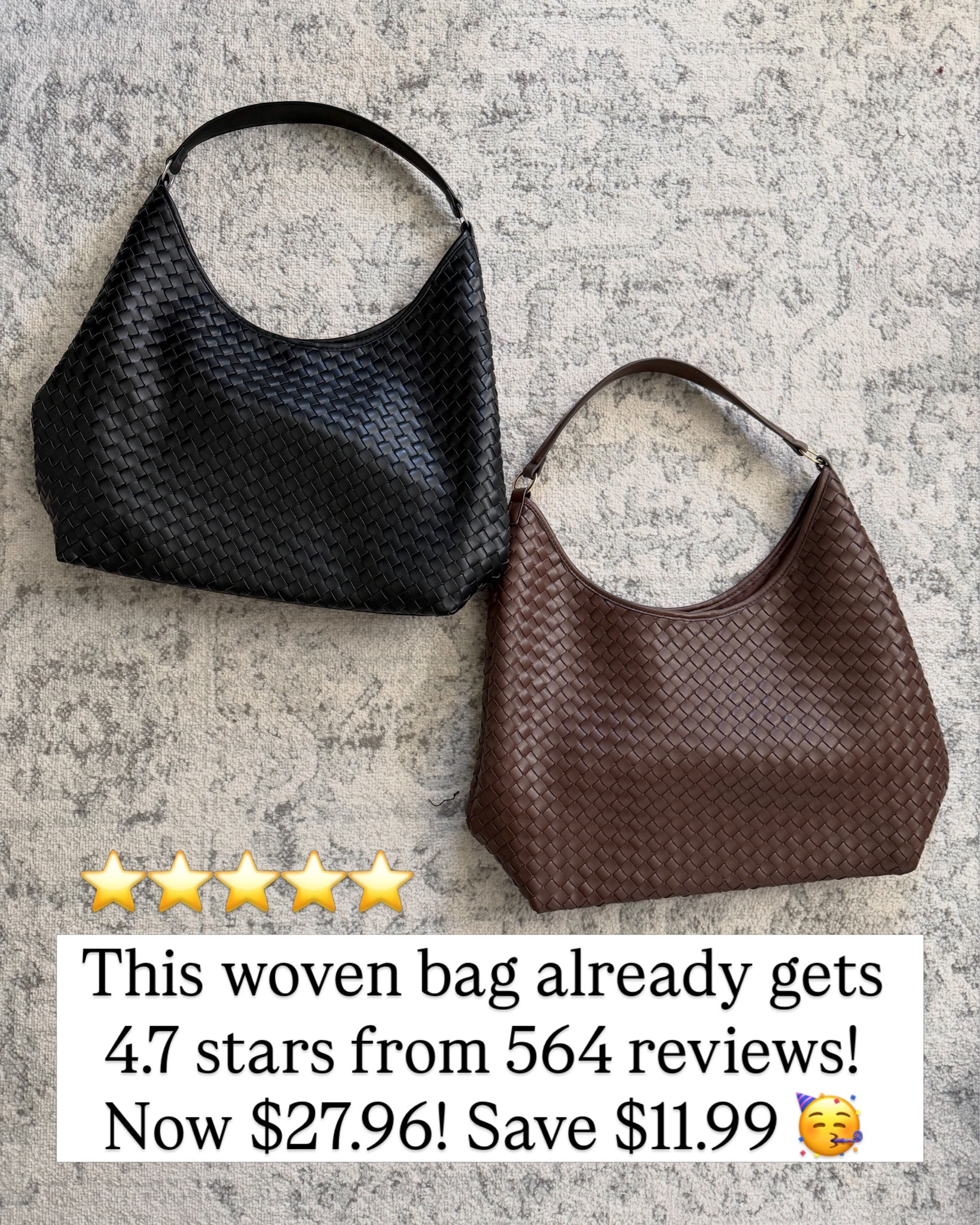 Walmart woven bag is $10 off! #walmartfashion
