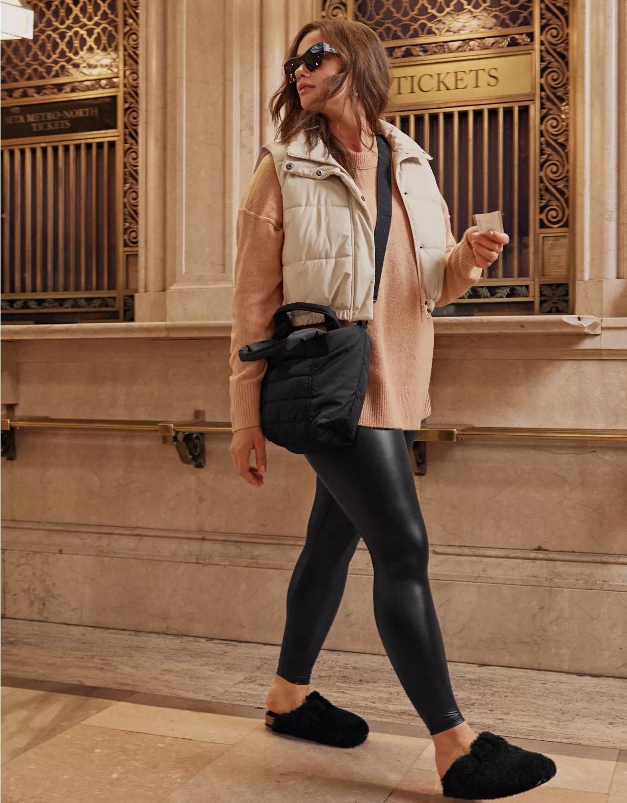 OFFLINE By Aerie Real Luxe Faux Leather Legging | American Eagle Outfitters (US & CA)