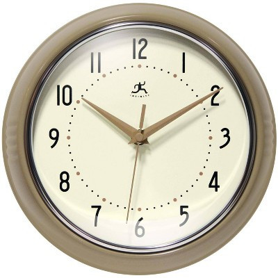 9.5" Retro Round Wall Clock Champagne - Infinity Instruments | Target