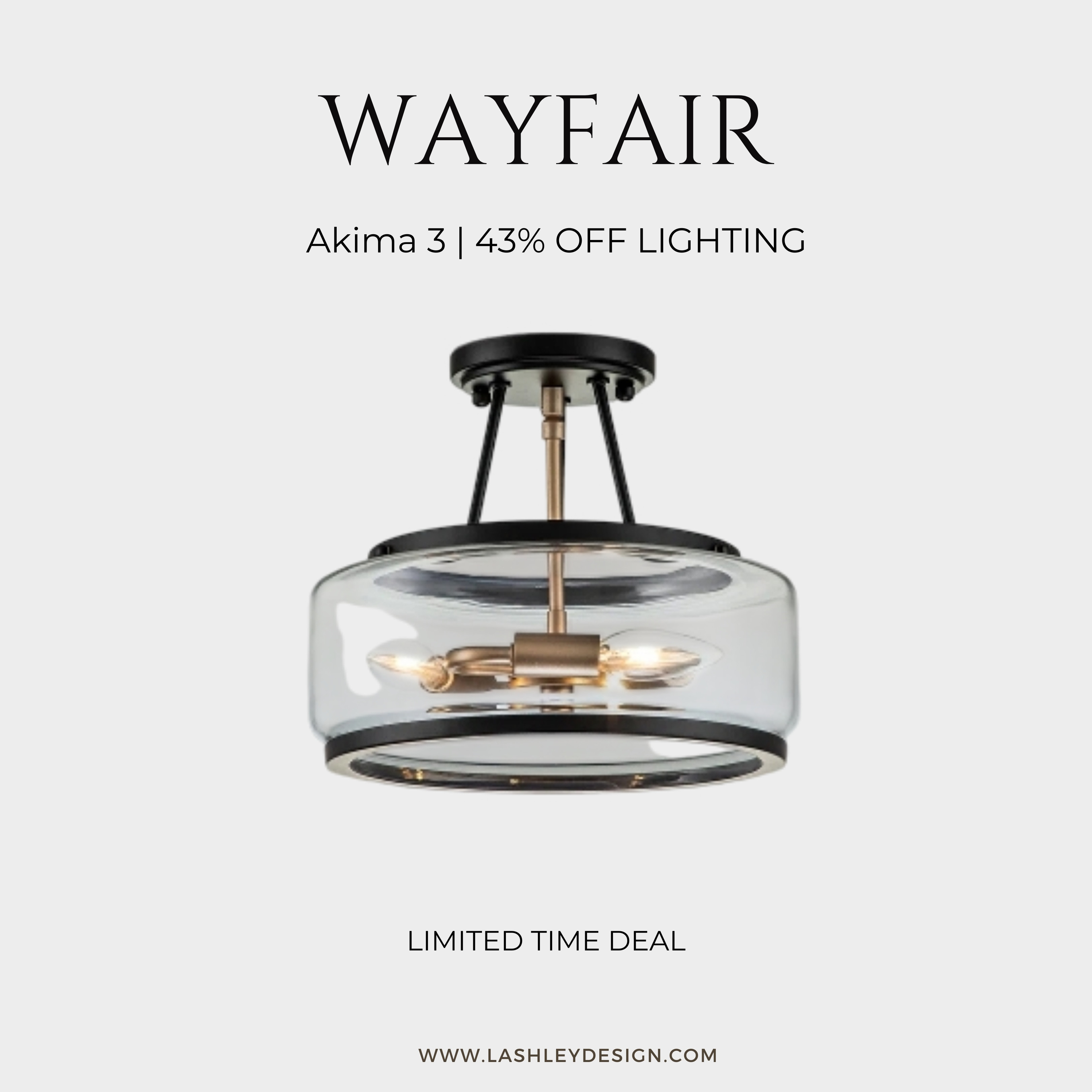 Wayfair is offering an incredible 43% off the Akima 3-Light Semi Flush Mount! This stunning glass drum light features a chic metal frame and clear glass shade, making it the perfect upgrade for your entryway, hallway, or kitchen. Tap to shop this lighting deal before it sells out! #WayfairDeals #HomeLighting #InteriorDesign 

 #LTKdayinmylife #LTKHome #LTKSaleAlert