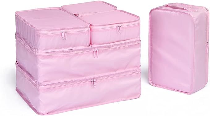 JJ POWER Travel Packing Cubes, Luggage Organizers with Shoe Bag | Amazon (US)