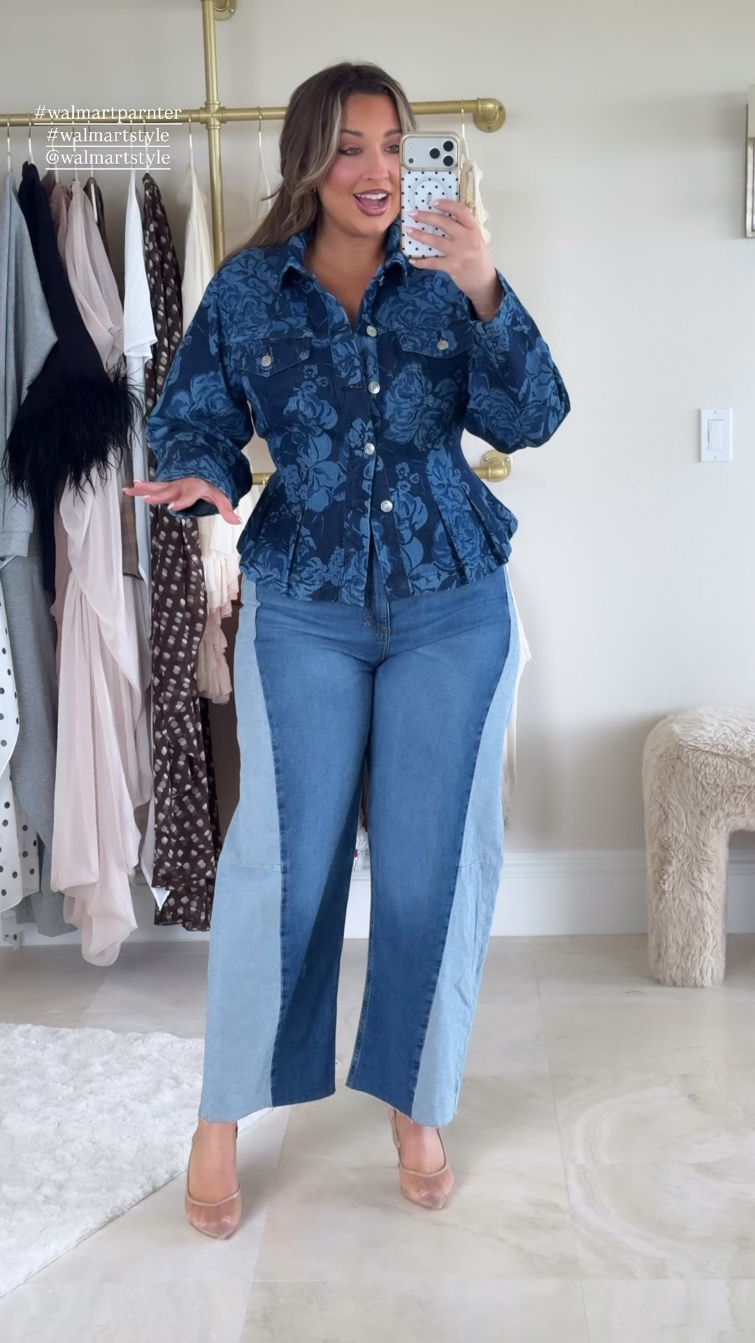 Fall outfits for women under $35 from Walmart. These dresses, skirts and jeans are perfect for every day casual or date night out. #Walmartpartner #WalmartStyle @Walmart 

Sizes:
Dress: medium
Skirt: US 10
Jeans: US 10 or large
Jacket: medium 
Tops: medium