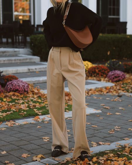 Favorite trousers 

Fit is TTS / slightly oversized 

Long inseam and fitted waist for an ultra-flattering look

Fall outfits, fall trends, trouser pants, oversized sweater 

#LTKstyletip #LTKSeasonal #LTKworkwear