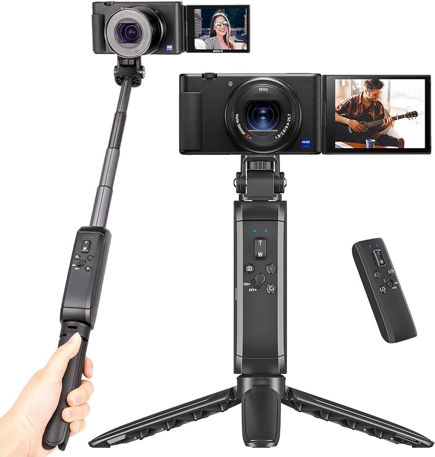 MT-40 Remote Shooting Grip Extendable Vlogging Grip Handle Tripod Camera Selfie Video Recording A... | Amazon (US)