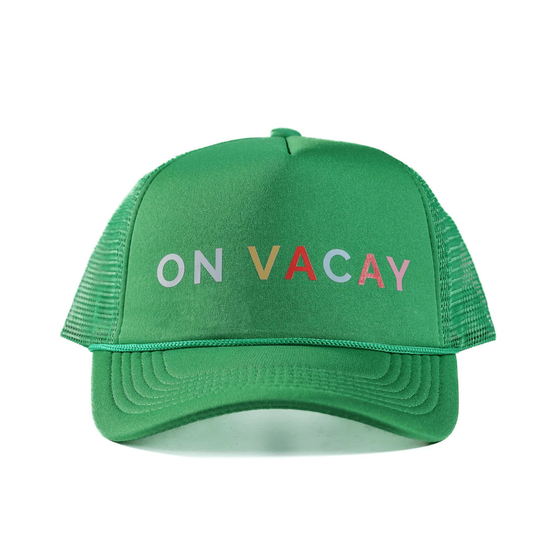 Green On Vacay Trucker Hat | Sunshine Tienda