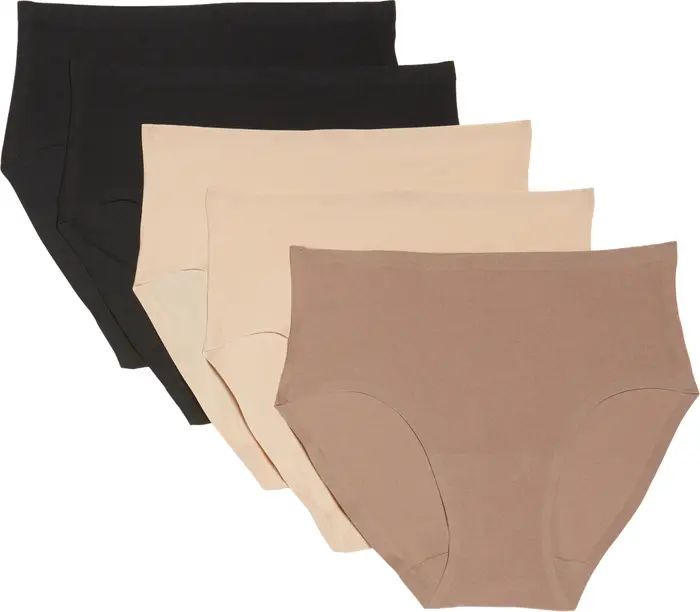 Soft Stretch 5-Pack Seamless Hipster Briefs | Nordstrom