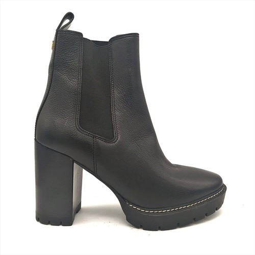 Tory Burch Lug Chelsea Boot Black Leather Chunky Block Heel Womens 10.5 New  | eBay | eBay US