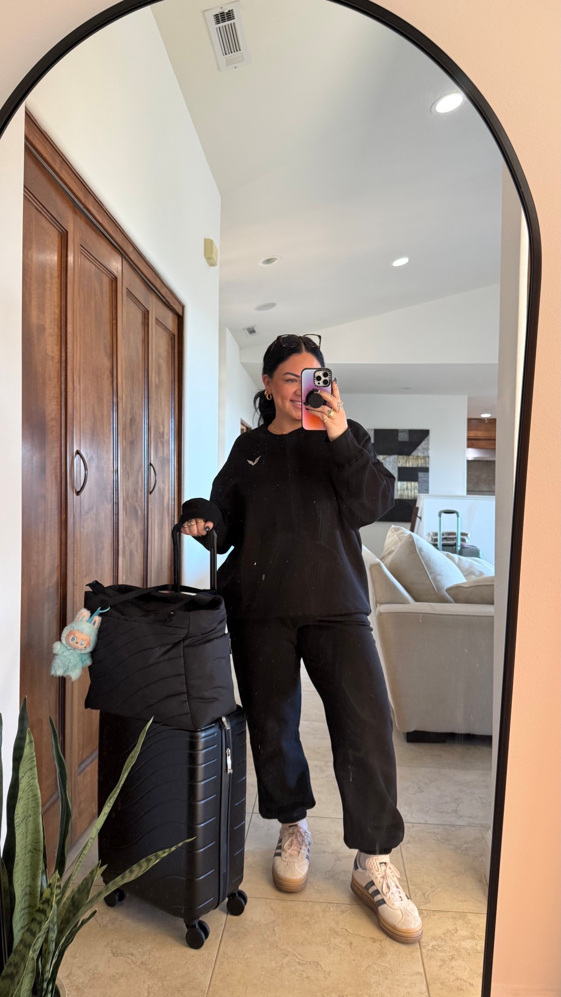 wearing a size large on top and bottom! and this travel luggage set from baggalini is everythiiiiiiing! i used it for our weekend getaway to the great wolf lodge and the tote was perfect for all my kids snacks and waters. the bottle part zips down for bigger bottles and because of that my huge stanley fit it!

#LTKootd #LTKTravel #LTKMidsize