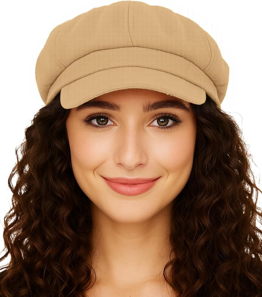 Newsboy Hats for Women Vintage Plaid Newsboy Cap Beret Paperboy Hat Fall Hats Spring Winter | Amazon (US)