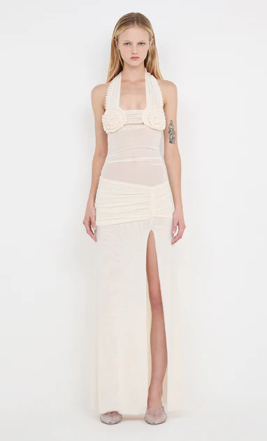 VIOLA SPIRAL MAXI DRESS - BUTTERCREAM | Bec & Bridge (Global)