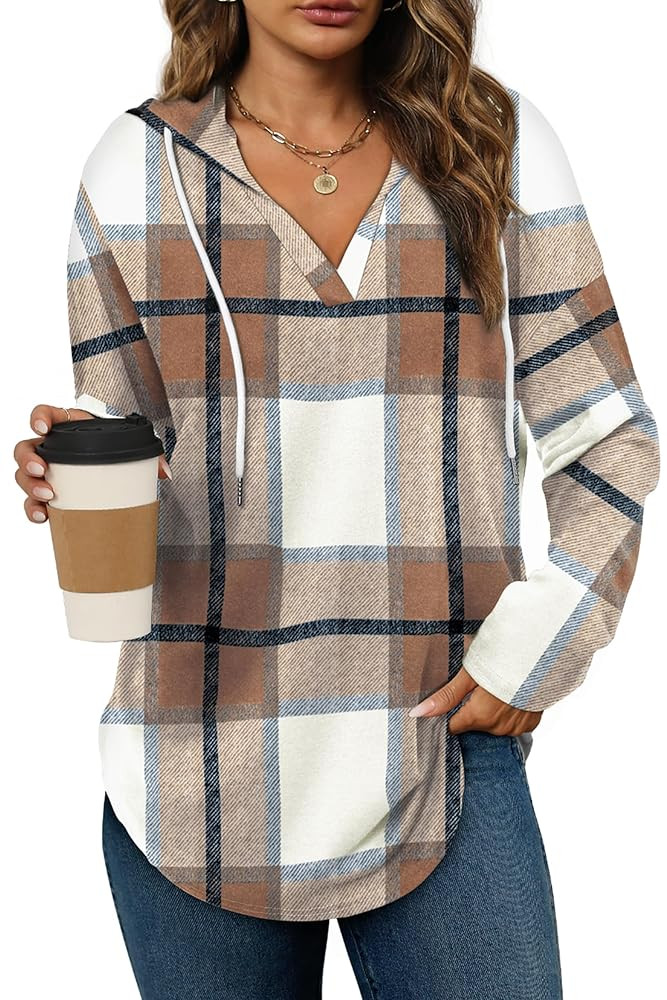 Bofell Womens Fashion Tops Hoodies for Women Pullover Oversized Sweatshirts Long SLeeve Shirts Lo... | Amazon (US)