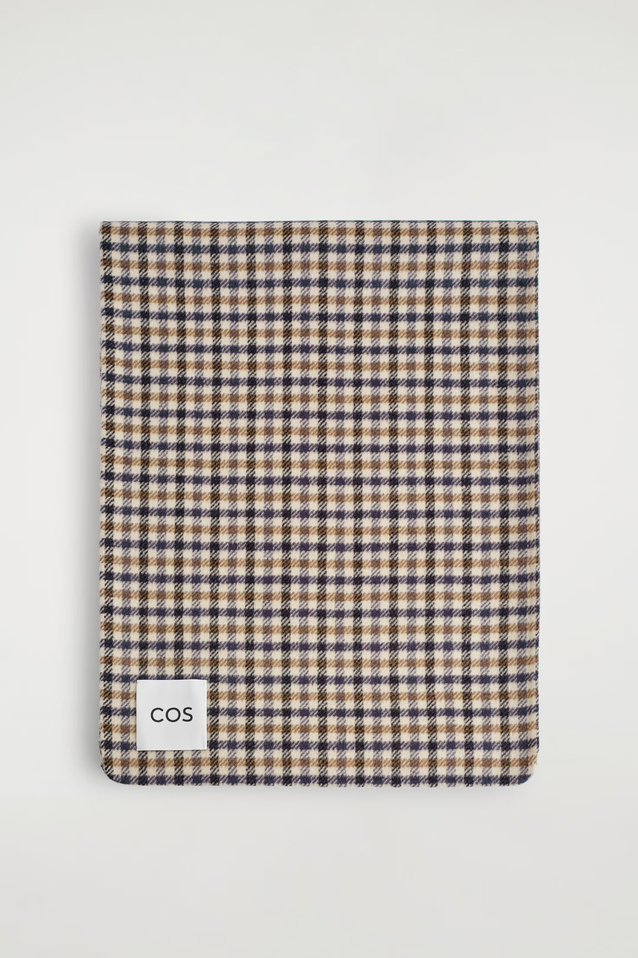 CHECKED DOUBLE-FACED MERINO WOOL SCARF - BEIGE / CHECKED | COS GB | COS UK