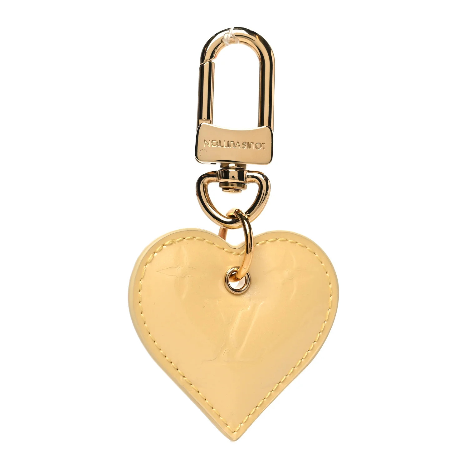LOUIS VUITTON Vernis Degrade Love Lock Heart Key Holder Bag Charm Yellow | FASHIONPHILE (US)
