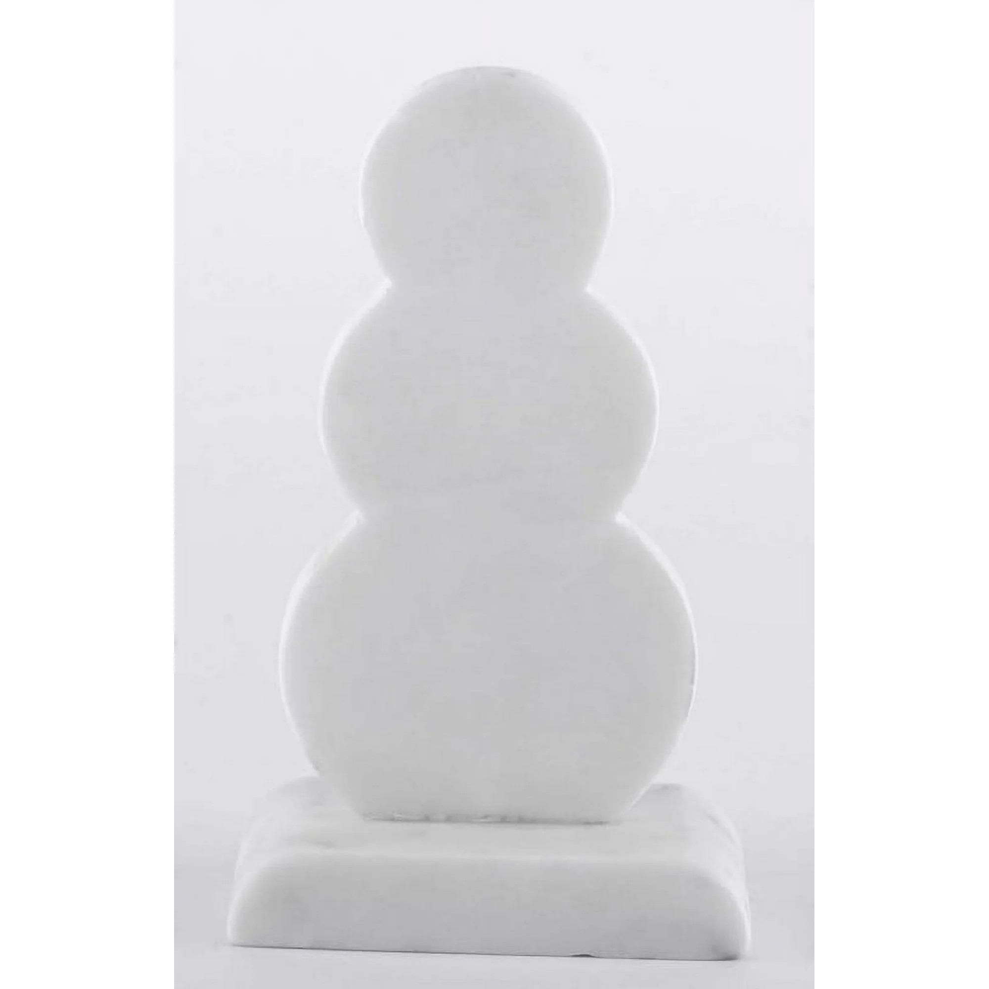 Small Marble Snowman Christmas Tabletop Decoration, White, 6.75", by Holiday Time | Walmart (US)