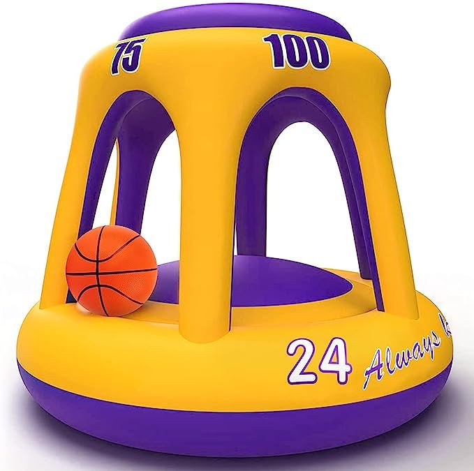 ROYPOUTA Pool Basketball Hoop, Inflatable Hoop with Ball, Pool Toys Games for Kids Teens and Adul... | Amazon (US)