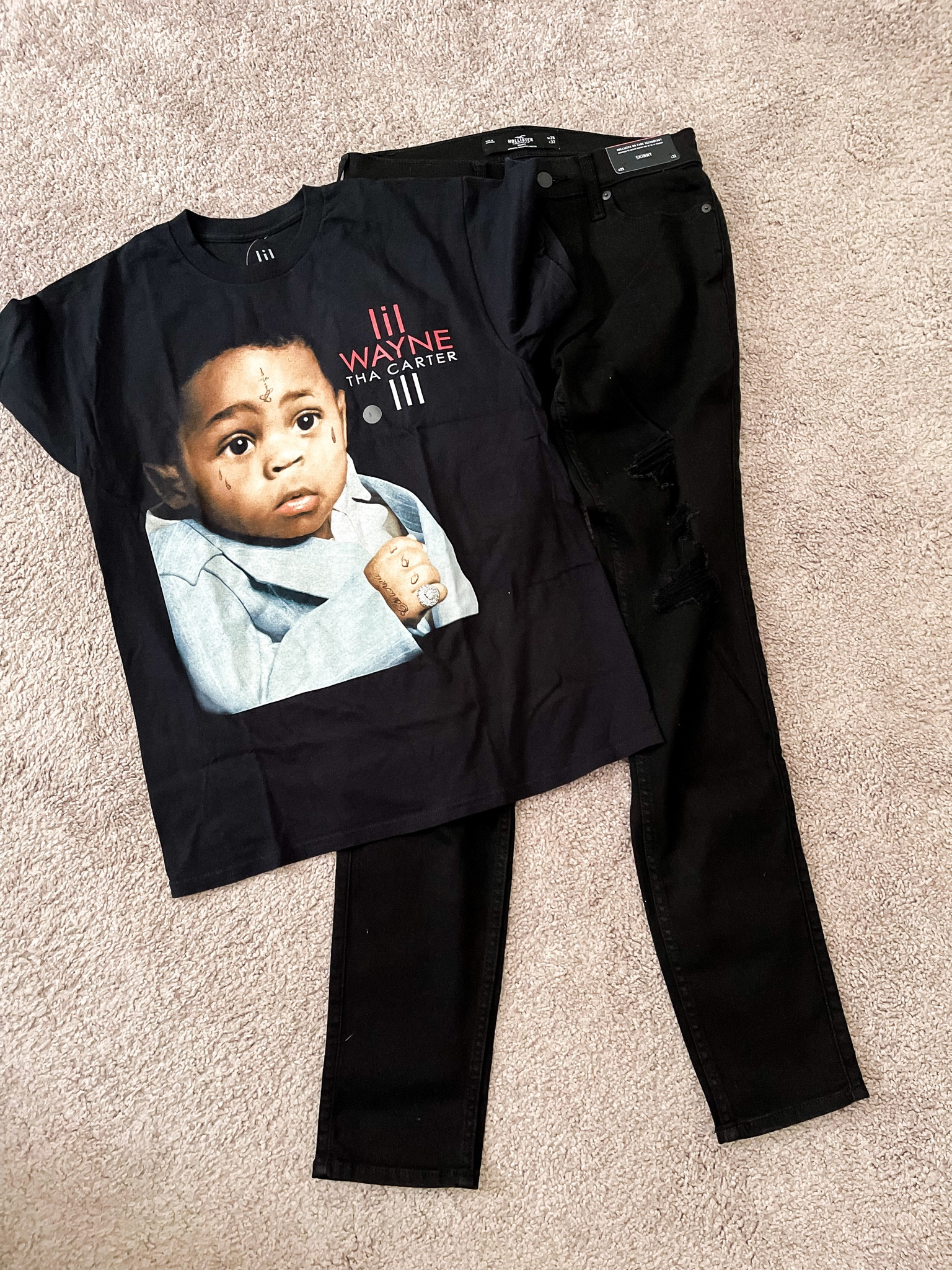 Teen boy back to school outfit - lil Wayne graphic tee, black distressed skinny jeans

#LTKU #ltkunder50 #lktkids 

#LTKBacktoSchool #LTKfamily #LTKmens