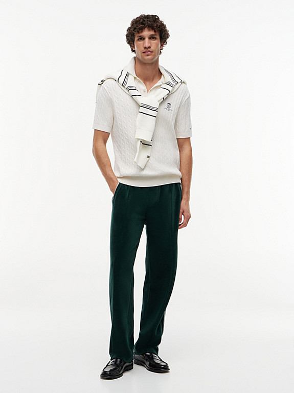 Regular Fit Zopfmuster-Poloshirt mit Stickerei | Tommy Hilfiger (DE)