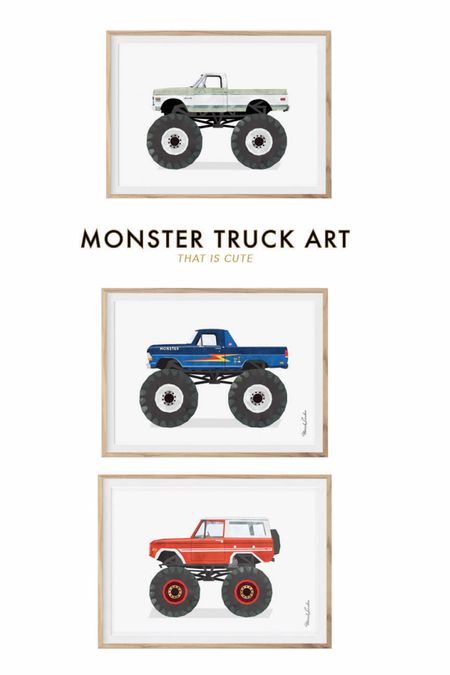 Cute monster truck art for the little fellas!✨✨✨

#LTKkids #LTKhome #LTKfindsunder50