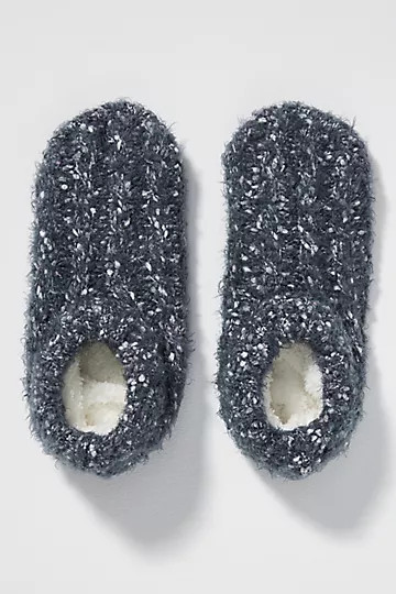 Lemon Frosted Fuzz Slippers | Anthropologie (US)