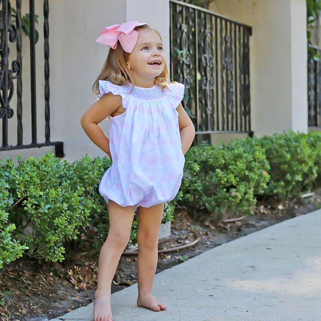 Geometric Smocked Bunny Bloom Bubble | Classic Whimsy