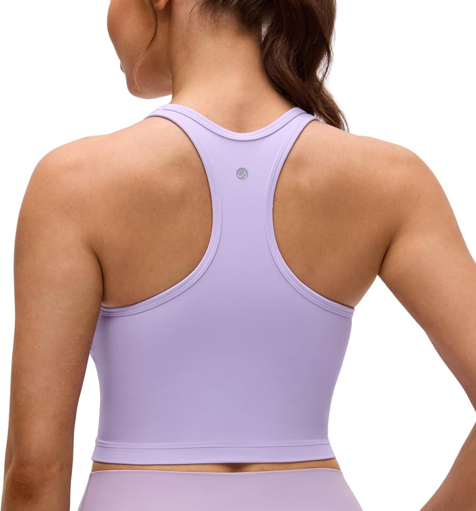 CRZ YOGA Butterluxe Racerback Crop Tank Tops | Amazon (US)