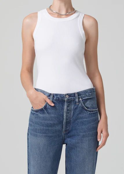 Isabel Rib Tank in White | Citizens of Humanity