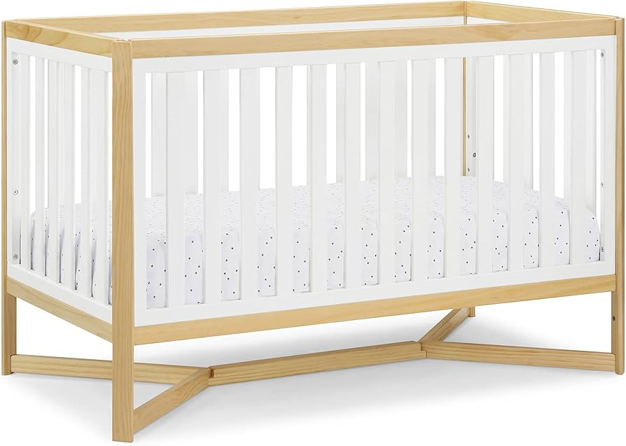 Delta Children Tribeca 4-in-1 Baby Convertible Crib, Bianca White/Natural | Amazon (US)
