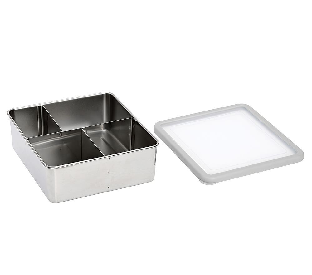Spencer Stainless Kids Bento Box Container, Gray | Pottery Barn Kids