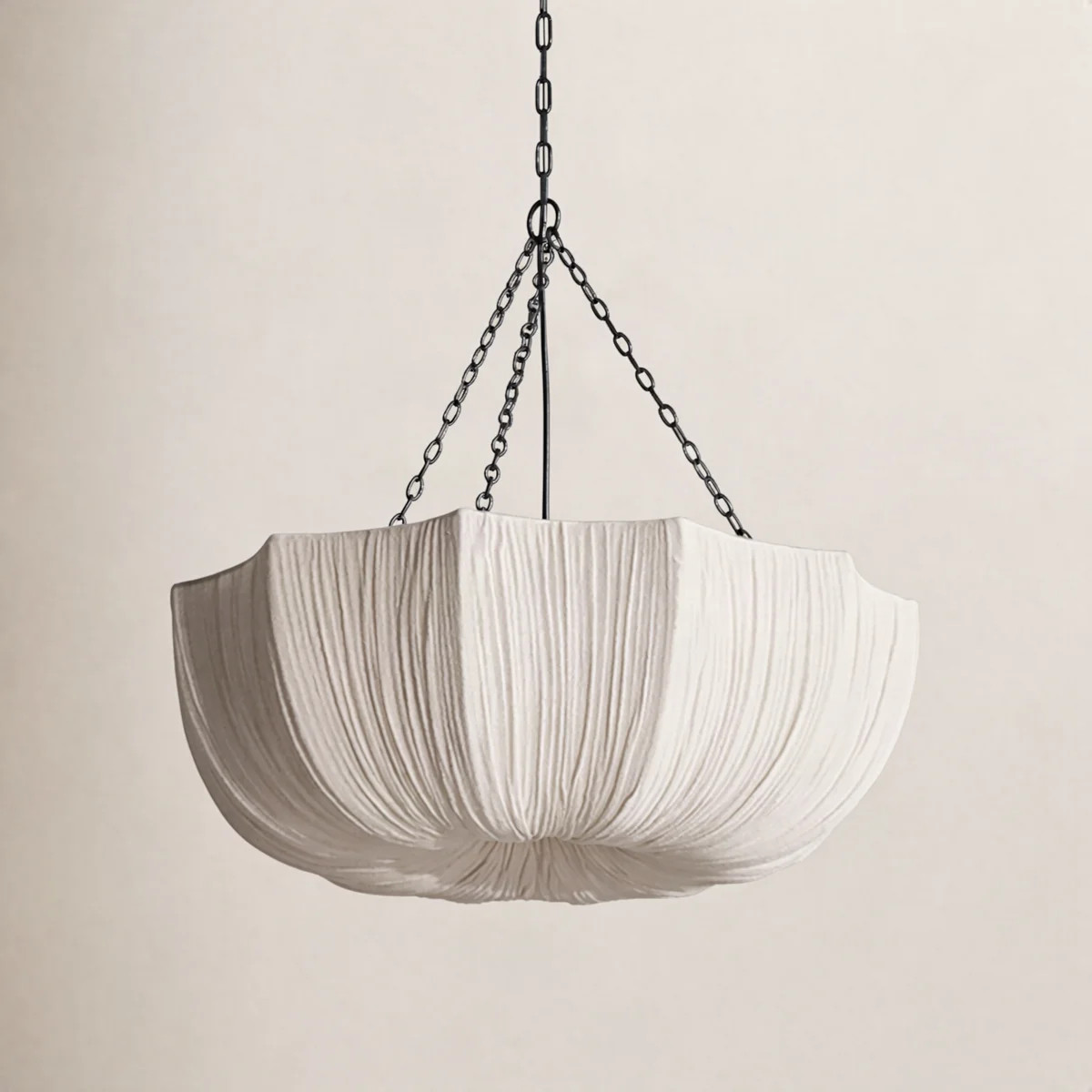 Rio 1 - Light Linen Bowl Shade Pendant | Wayfair North America